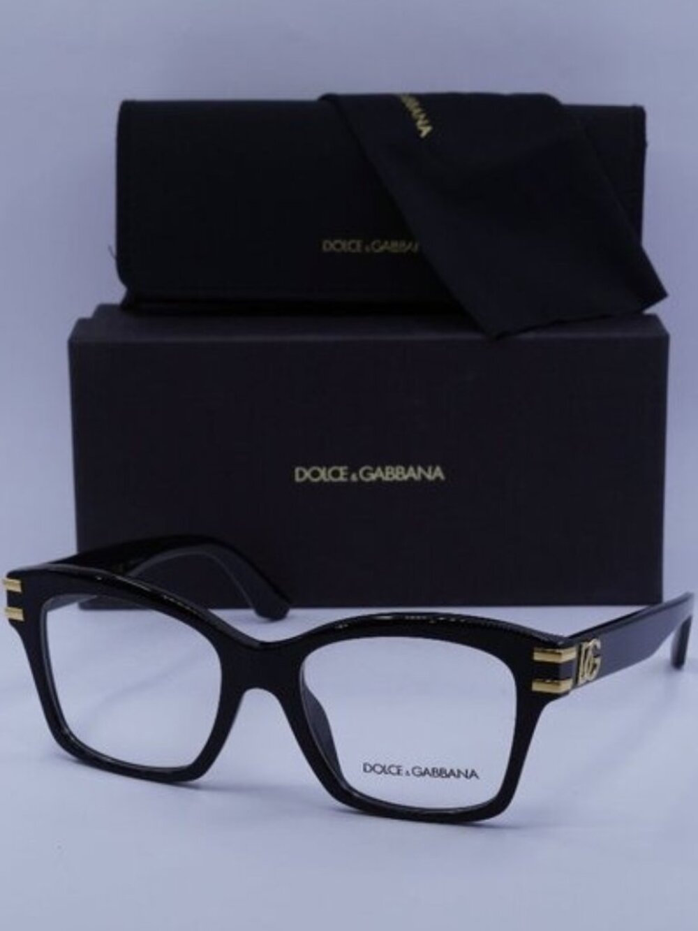 Dolce & Gabbana DG3419 501 Square Eyeglasses - Shiny Black 54m